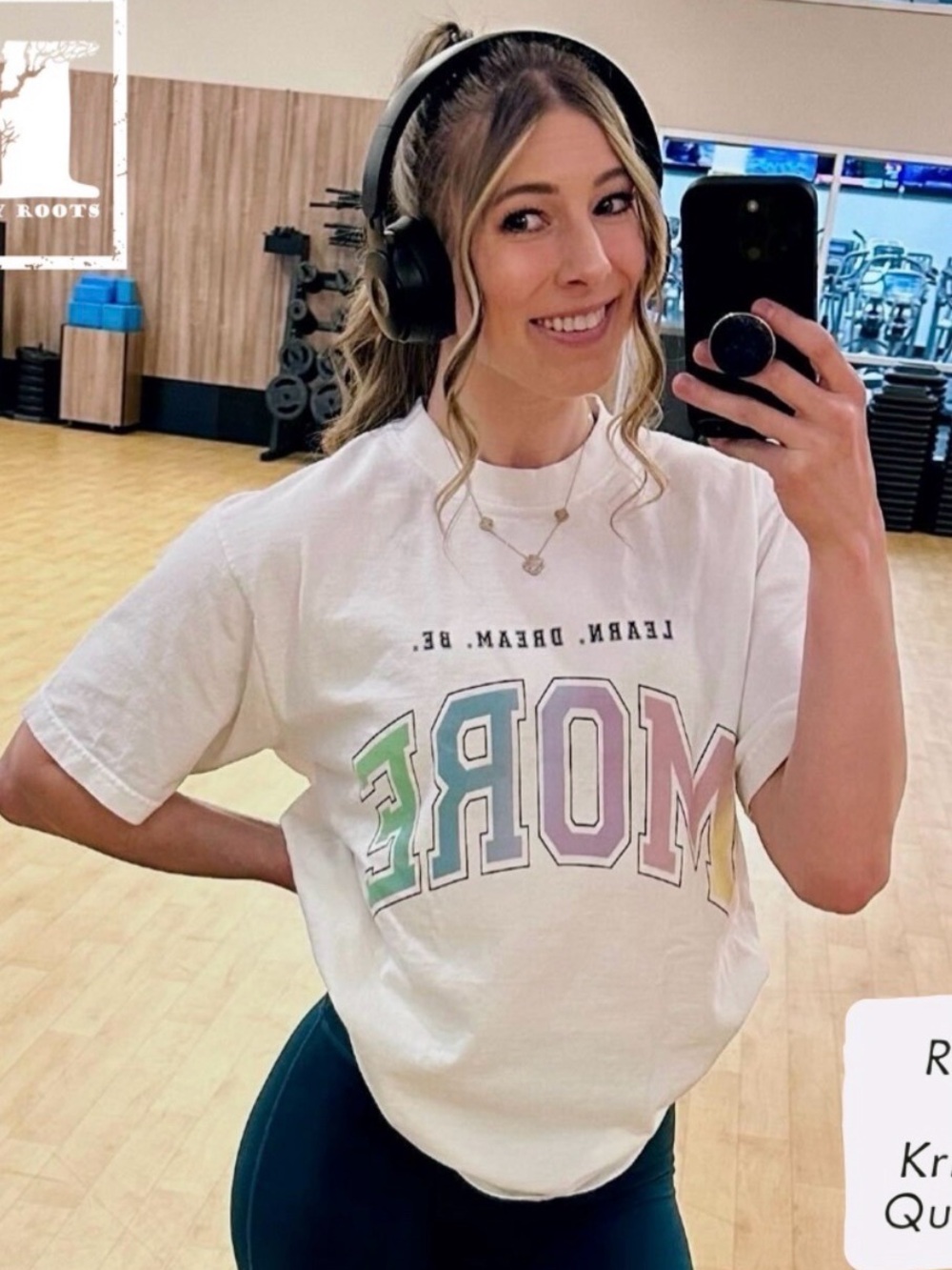 White 'MORE' Graphic Tee ALPHALETE PUMP TSHIRT